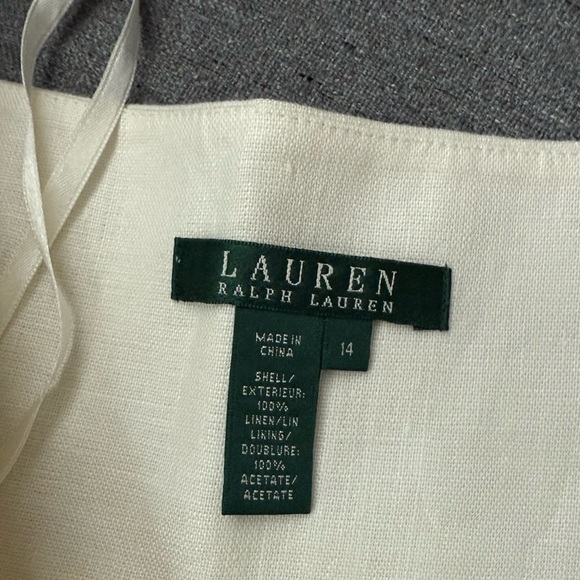 Ralph Lauren 100% Linen Skirt size 14 - Picture 5 of 11